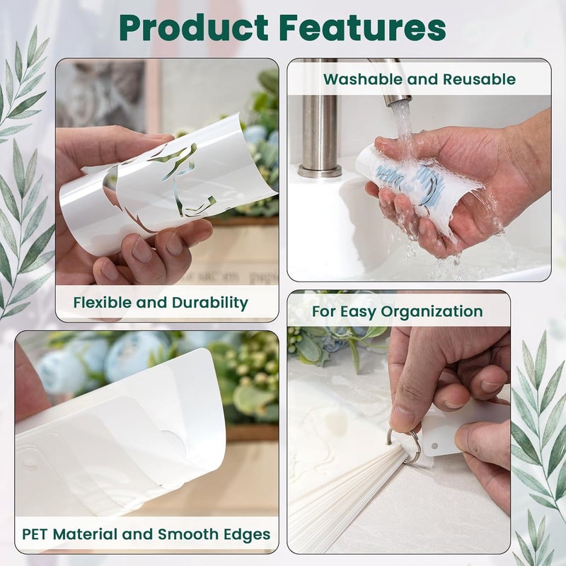 Amrules 65 Pcs Painting Stencils, Flowering Plants Theme Drawing Templates Set for Crafts, Reusable DIY Art Stencil Sets for Wood, Walls, Cards, Fabrics, Rocks and Home Decoration, 4 x 4 Inch - Image 4